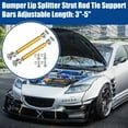 thumbnail image 2 of Unique Bargains 1 Pair Aluminum Alloy 3"-5" 75mm Car Front Bumper Lip Splitter Strut Rod Tie Support Bars Gold Tone, 2 of 6