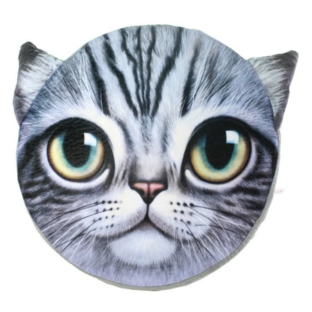 - Smiling Juju 3D Purple Cat Content Face Memory Foam Pillow Bolster Sofa Cushion Chair Seat Pad Stuffed Plush Home Decor