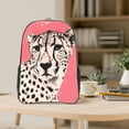 thumbnail image 5 of Honeii Pink Cheetah Art Print Clear Backpack Heavy Duty Transparent Bag 17" See Through BookBag for Women Men Adults Work Festival Sports Travel, 5 of 7