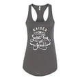 thumbnail image 2 of Wild Bobby Raised on Sweet Tea and Jesus Inspirational/Christian Women Racerback Tank Top, Dark Grey, Small, 2 of 5