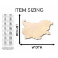 thumbnail image 2 of Unfinished Wood Bulgaria Shape - Country - Craft - up to 46" DIY 18" / 1/4", 2 of 3