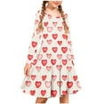 thumbnail image 1 of TaTaai Valentine Heart Print Long Sleeve A-Line Skater Dress, Valentine's Day Gift, Casual Party Twirly Dress Gift, 1 of 5