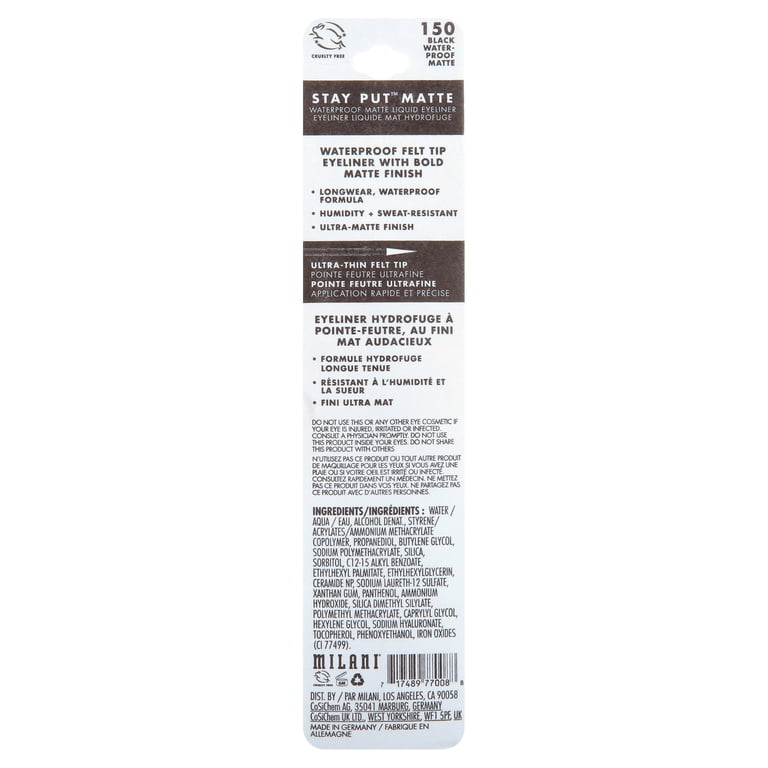 Milani Stay Put Matte Eyeliner, Black photo 8