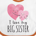 thumbnail image 4 of Inktastic I Love My Big Sister Two Hugging Hearts Boys or Girls Baby Bib, 4 of 4
