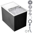 thumbnail image 1 of VEVOR Drop in Ice Chest, 27"L x 18"W x 21"H Stainless Steel Ice Cooler, Commercial Ice Bin with Sliding Cover, 40.9 qt Outdoor Kitchen Ice Bar, Drain-pipe and Drain Plug Included, for Cold Wine Beer, 1 of 9