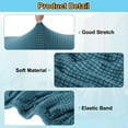 thumbnail image 3 of Stretch Ottoman Cover Rectangular Fit Length 33"-40", Medium, Dark Cyan, 3 of 7