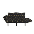 thumbnail image 2 of Alchemy Futon Couch, Night Image Windrose Stars Sun and Crescent Moon with Human Face, Daybed with Metal Frame Upholstered Sofa for Living Dorm, Loveseat, Indigo and Dark Yellow, by Ambesonne, 2 of 4