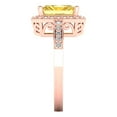 thumbnail image 3 of Halo Engagement Ring for Women - 2.78ct Natural Citrine in 14K Rose Gold Promise Ring, 3 of 6