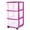 Purple, variant on HOMZ 3-Drawer Cart Organizer with Removeable Wheels, Medium, Black & Clear