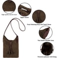 thumbnail image 2 of LHSHID Womens Small Straw Crossbody Bag Handwoven Beach Shoulder Bag Handbag Purse with Tassel for Summer, 2 of 6
