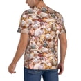 thumbnail image 2 of Hirioo Colorful Seashells for Men's Baseball T-shirt Shirts Short Sleeve Casual Summer Button Stretch T Shirts,Size S-4XL-X-Large, 2 of 7