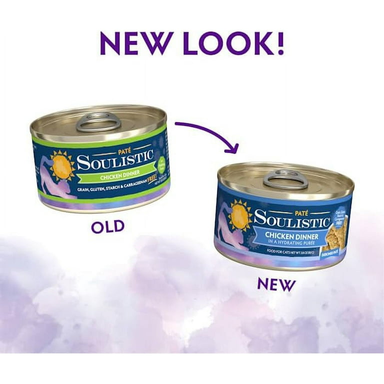 Pate Chicken Dinner in a Hydrating Puree Wet Cat Food 2.8 oz. Case of 12 Walmart
