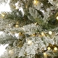 thumbnail image 4 of Nearly Natural 7.5ft. Slim Flocked Nova Scotia Spruce Artificial Christmas Tree with 450 Warm White LED Lights and 909 Bendable Branches, 4 of 7