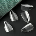 thumbnail image 7 of Livhil 312pcs Short Almond Gel Nail Tips, Clear Half Matte Press On Nails for Nail Extensions, Fake Acrylic Nails, 7 of 7