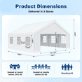 thumbnail image 5 of NETAJE 20'x20' Party Tent Heavy Duty, Waterproof Outdoor Canopy Tents for Outside Wedding, 5 of 8