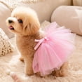 thumbnail image 4 of Pet Tutu Skirt Sparkle Mesh Dog Party Dress with Adjustable Tie for Holiday Cosplay and Festivals Pink L, 4 of 9