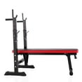 thumbnail image 3 of Tomshoo Adjustable Folding Multifunctional Workout Station, Red and Black, Squat Rack Included, 3 of 6