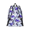 thumbnail image 3 of Daiia Butterflies Vintage Canvas Backpack for Men and Women ,Hiking Backpack,Travel Laptop Bag for School,Large Capacity Backpack, 3 of 8
