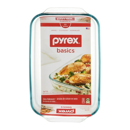 Pyrex Basics 3 Quart Glass Bakeware Dish