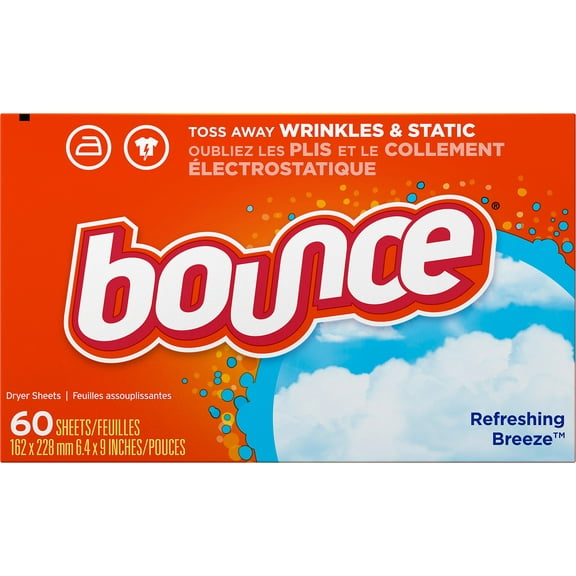 Bounce Fabric Softener and Dryer Sheets,Outdoor Fresh,60 Count