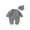 Gray, variant on Michellecmm Newborn Baby Boy Girl Long Sleeve Solid Knitted Sweater Romper Knit Button Jumpsuit with Hat Fall Winter Clothes