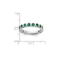 thumbnail image 5 of 1.00 Carat (Ctw) Lab-Created Emerald Band Ring in Sterling Silver, 5 of 6