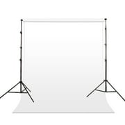 Adjustable Background Stand, 7ft Height x 10ft Wide Adjustable Photo Video Backdrop Stand with Carry Bag, Clamps for Wedding Party Stage Decoration Black