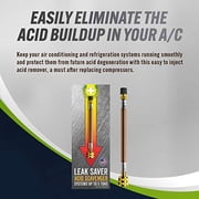 Leak Saver Direct Inject Acid Scavenger - Converts Acid to Synthetic Oil, for A/C Systems Up to 5 Tons - Made in The USA