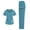 01-Blue, variant on Scrubs Set for Women Quick-Dry Stretch Short Sleeve Scrub Top & Jogger Pant Medical Nurse Uniform with Pockets Blue XL