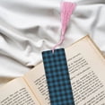 thumbnail image 6 of Kdxio Blue Black Plaid Print Metal Tassel Bookmarks,Perfect Gift for Art Lovers and Bookworms Metal Bookmarks for Women, 6 of 8