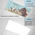 thumbnail image 3 of 3 Pack Farm Barn Fluorescent Light Covers for Ceiling Lights Cow Pig Horse Sheep Farmhouse Animal Wood Board Magnetic Ceiling Light Covers Overhead Light Filters for Office Classroom Home, 3 of 9