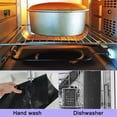 thumbnail image 5 of 4 Piezas de Estante de Horno Negro Protector de Estante de Silicona + 2 Piezas de Revestimiento Antiadherente para Horno para Mantener el Horno Limpio y Protegido, 5 of 5