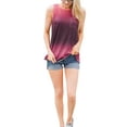 thumbnail image 7 of TWZH Women Gradient Front Pocket Wide Hem Crew Neck Sleeveless Tank, 7 of 7