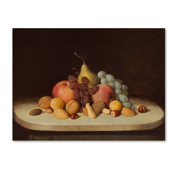 Trademark Fine Art 'Still Life With Fruit And Nuts' Canvas Art by Robert Duncanson