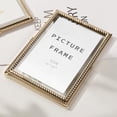 thumbnail image 3 of WWS-4x6 Floating Picture Frame Gold, 4 by 6 Gold Wedding Frames Vertical Metal Photo Frame with Glass Front for Tabletop Display, Ornate Elegant Design for Home Decor, 3 of 4