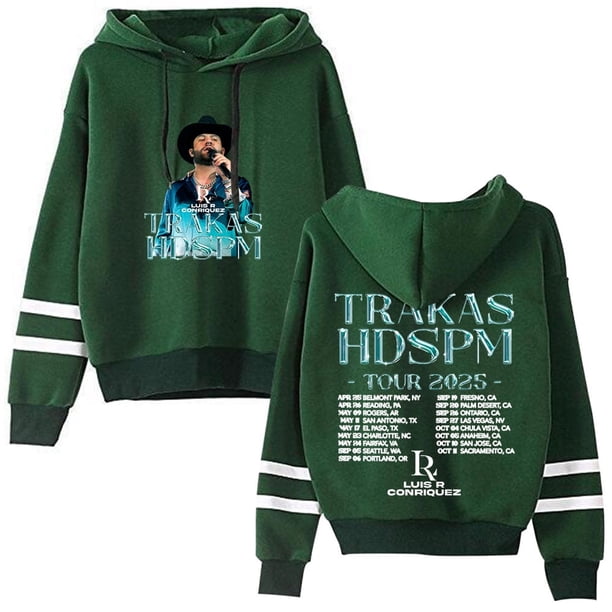 Luis R Conriquez Trakas HDSPM Jerséis Sin Bolsillo Barras Paralelas Manga Streetwear Sudaderas