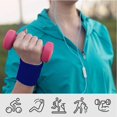 thumbnail image 4 of Muñequera Deportiva, Muñequera Deportiva de Algodón Suave, Muñequera Deportiva de 4 Piezas para Gimnasia, Baloncesto, Azul y Gris ER, 4 of 4