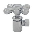 thumbnail image 3 of Westbrass 1/2" IPS" x 3/8" OD x 15" Corrugated Supply Line Kit with Cross Handle Angle Valve, Polished Chrome, 3 of 12