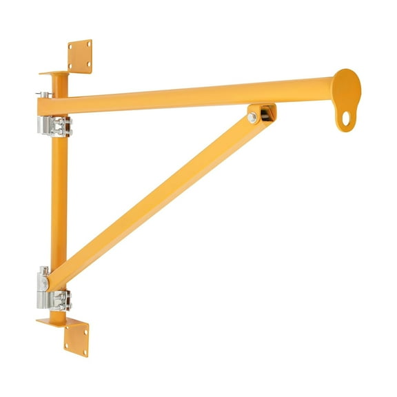 Wall Mount Jib Crane, Alloy Steel Hoist Support Arm with 180° Swing, Heavy Duty Crane Swing Arm with Pole, 440 lbs Capacity, Orange