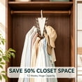 thumbnail image 4 of 12 Hooks V-Shape Closet Organizer Hanger, Double-Sided Multi-Hook Clothes Hanger for Hats, Belts, Scarves, Multi Functional Storage Hook, Space-Saving Wardrobe Storage Rack 1Pcs, 4 of 9