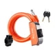 thumbnail image 4 of Candado de cable para bicicleta antirrobo de acero resistente e impermeable, accesorio para ciclismo Naranja, 4 of 8