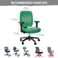 thumbnail image 6 of SCRAWLGOD St. Patrick's Day Shamrock Skeleton Print Green Dustproof Chair Covers for Office Desk Chairs Breathable Boss Chair Covers Washable Stain Resistant Gaming Chair Slipcovers, Set of 2, 6 of 7