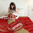 thumbnail image 2 of Football Sherpa Blanket for Football Fans Gifts,City Soft Flannel Blankets,Double Layer Fabric Warm Blankets 60" X 50", 2 of 6