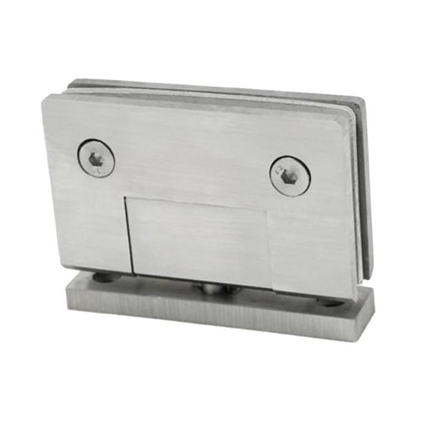 Bisagra para puerta de ducha de cristal, rotación de 360 grados, metal, ligera Cepillado recto
