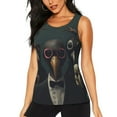 thumbnail image 1 of Fotbe Stylish Avian Gathering Blusas Sin Mangas para Mujer – Estilo Casual, Corte Suelto, Slim-Fit, Cuello Redondo Deportivo, Tops de Verano para Gimnasio y Yoga-Small, 1 of 7