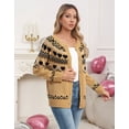 thumbnail image 2 of Cogild Cardigan Sweaters for Women Heart Pattern Knit, Crew Neck Long Sleeve, 2 of 11