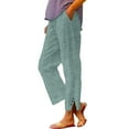 thumbnail image 2 of BILIKEYU Women's Fashionable Casual Cotton And Linen Loose Trousers Pants, Women's Pants, Travel&nbsp;Pants, Linen Pants Women, 2 of 6