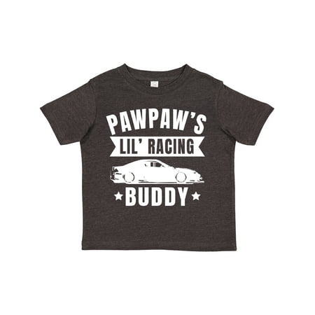 

Inktastic Pawpaw s Lil Racing Buddy with Car Silhouette Gift Toddler Boy or Toddler Girl T-Shirt