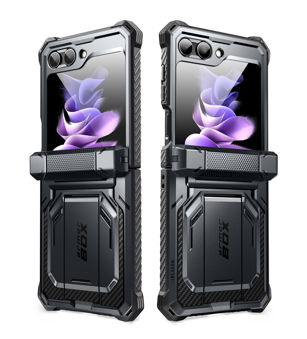 i-Blason Armorbox Series Shock Reduction Cell Phone Case for Samsung Galaxy Z Flip 5 5G, Black