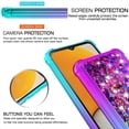 thumbnail image 2 of for Samsung Galaxy A13 5G Case,Galaxy A13 5G Case,with HD Screen Protector,Gradient Quicksand Glitter Liquid Floating Waterfall Durable Girls Cute Phone Case for Samsung A13 5G (Teal/Purple), 2 of 7